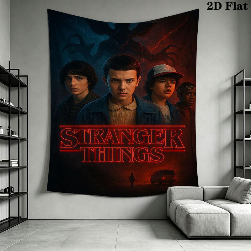 Stranger Things D Wall Hanging Printed Fabric Blanket Decorative Tapestries for Bedroom Living Room Home Decor