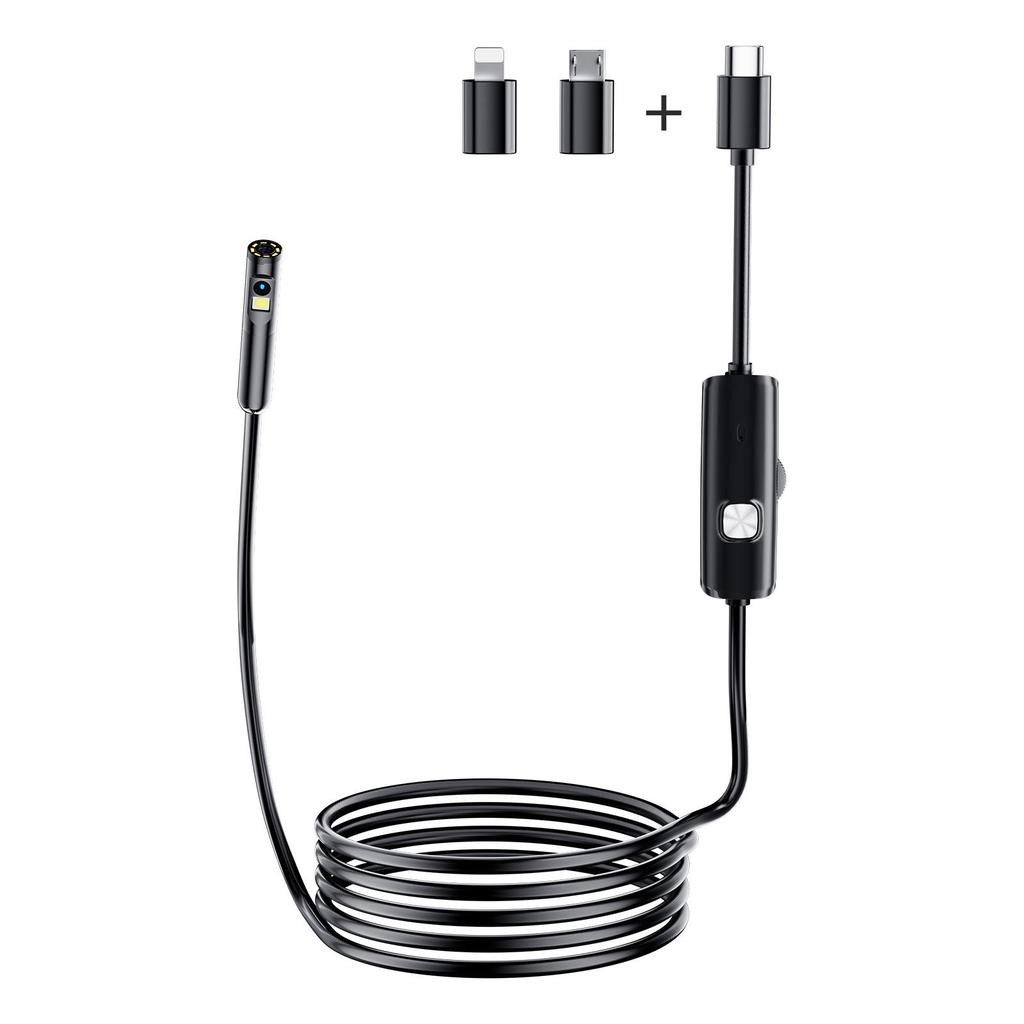 HD Dual Lens Waterproof Endoscope Pipe Camera for Apple Phone – 3 Million Pixel Industrial Probe