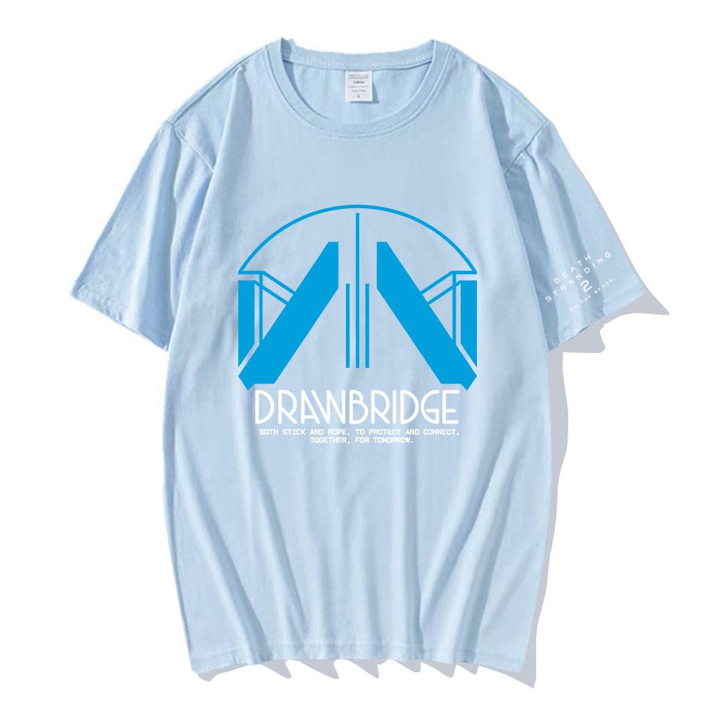 Drawbridge Design Graphic Tees Game DEATH STRANDING 2 ON THE BEACH T-shirt Unisex Streetwear Cotton Short Sleeve Mens Tee-shirt