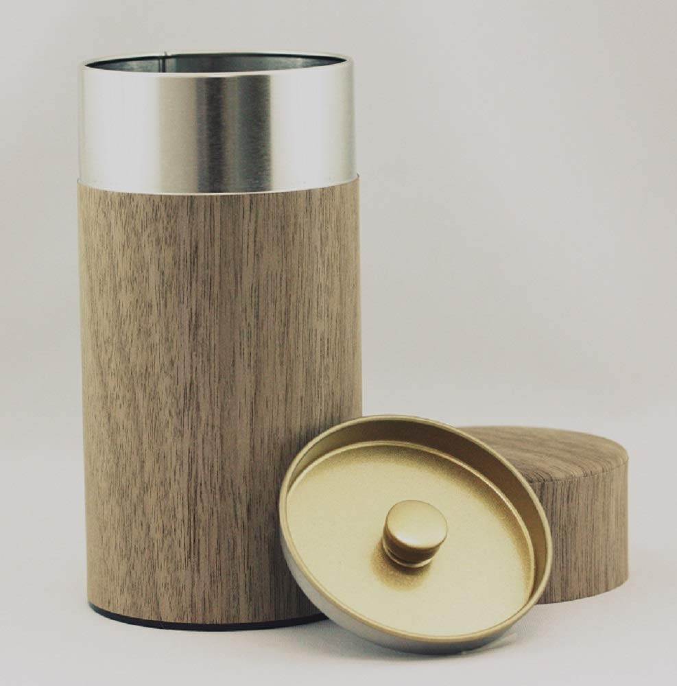 Kotodo Takahashi Seisakusho Tea Caddy Wooden Nukumori Can Long 200g Walnut