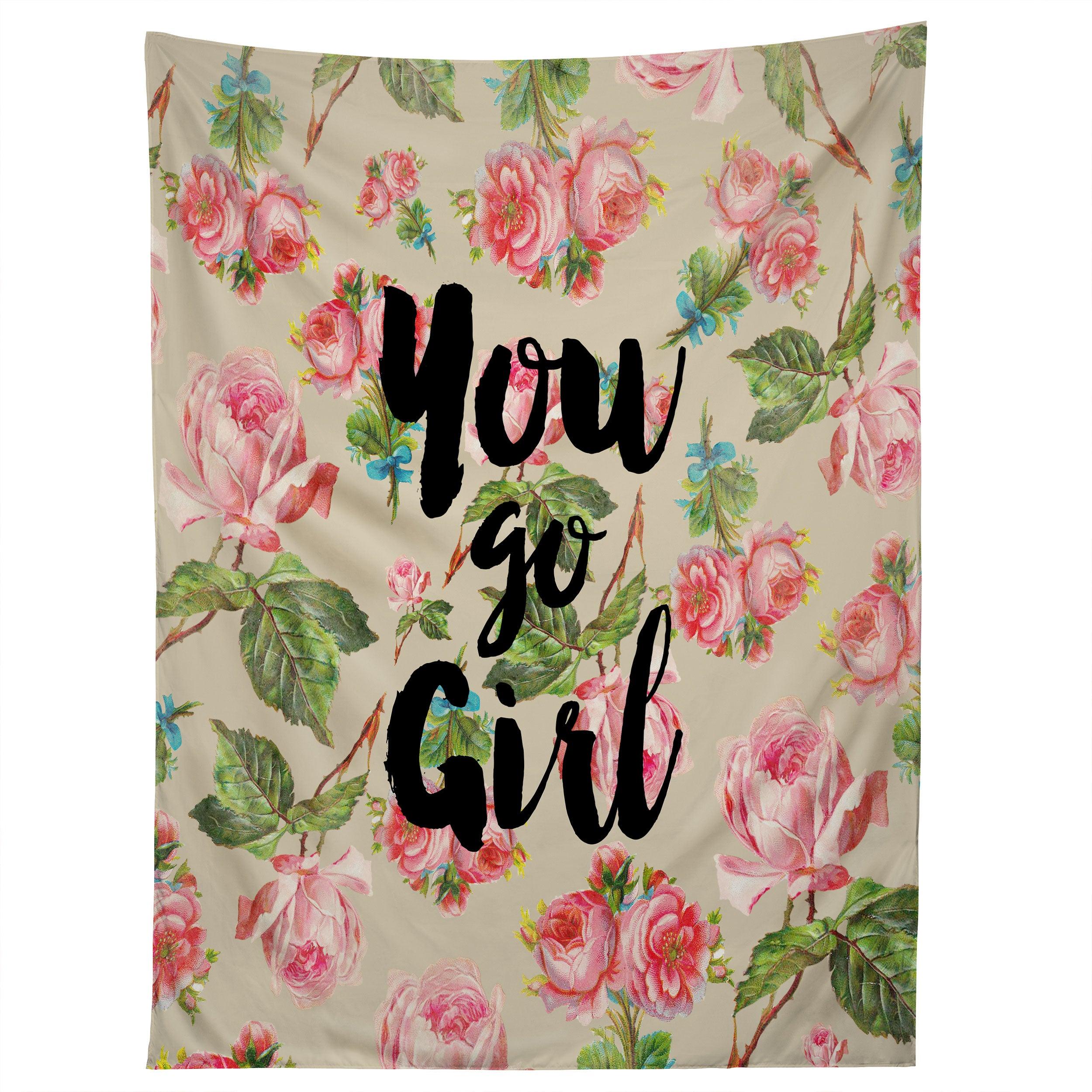 FLORAL YOU GO GIRL tapestry 75x100