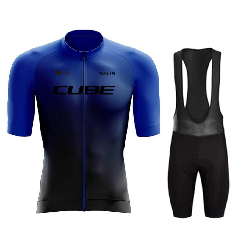 Rvouei Cube Team Quick Drying  Clothing MTB Bike Uniform Maillot Ropa Ciclismo Hombre Bicycle Suit 2026 Summer Breathable Cycling Suit Set