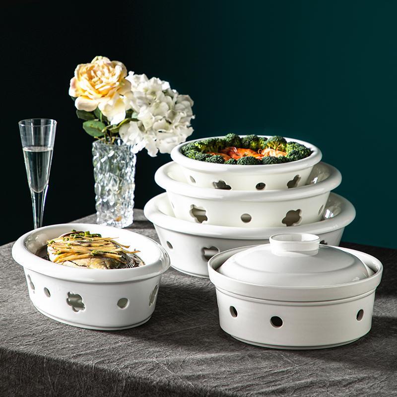Ceramic Candle Heated Warming Serving Dish
