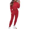 Women's 2 Piece Outfits Long Sleeve Pullover Crop Top And Drawstring Sweatpants Set Fall Lounge Sweatsuit Set