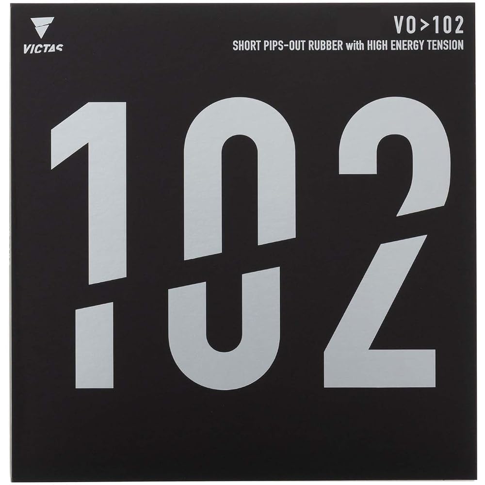 Victas VO 102 Table Tennis Rubber High Energy Tension Attack Black 2.0 mm