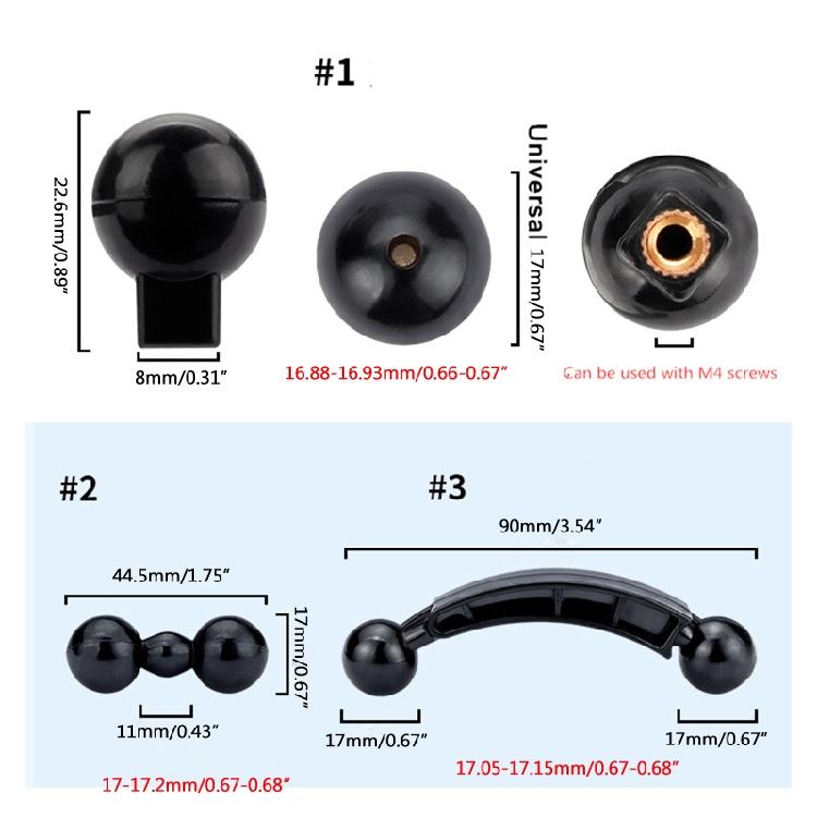 Phone Holder Conversion Connection Adapter Support 17mm Ball Head Adapter