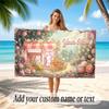 Floral Garden Theme Soft Beach Towel Personalized Custom Name Text Towel Portable for Beach Pool Travel