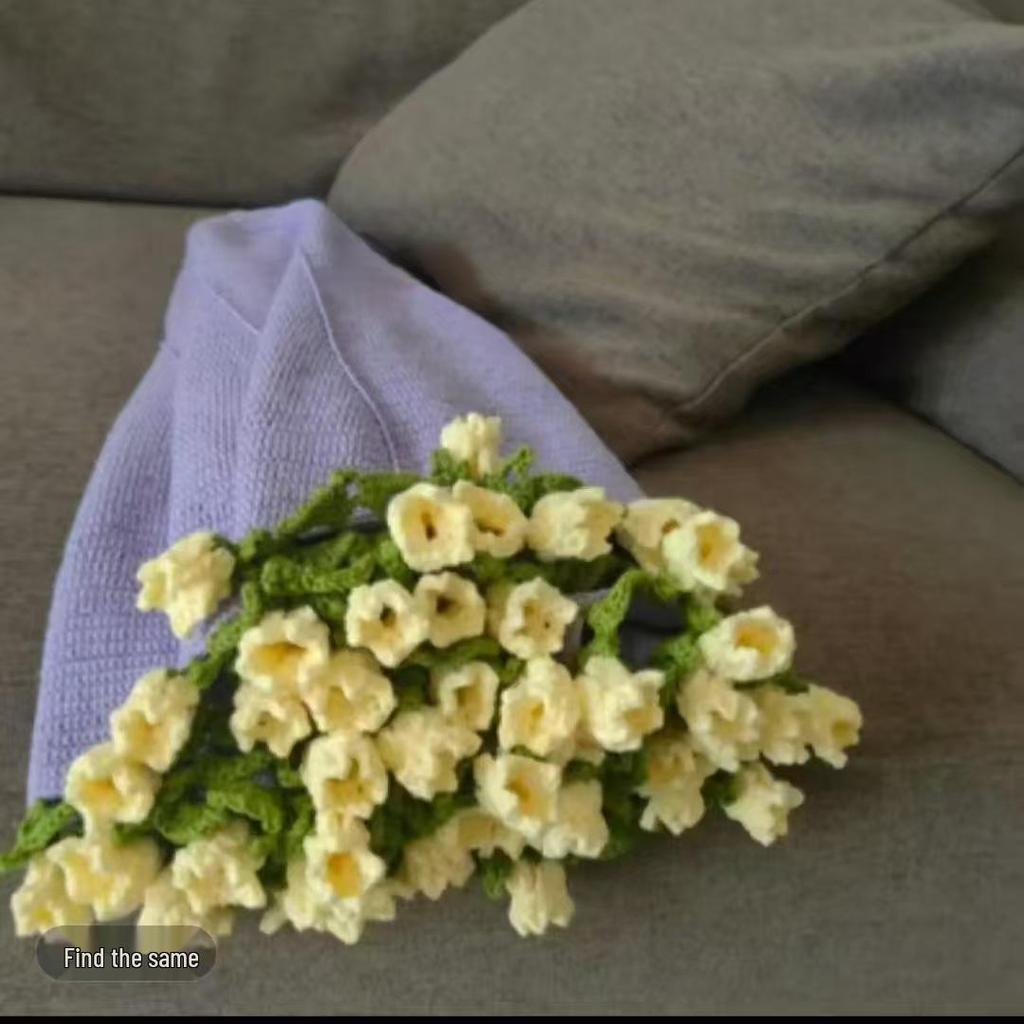 Hand-Knitted Rose Bouquet Crochet Blanket Shawl
