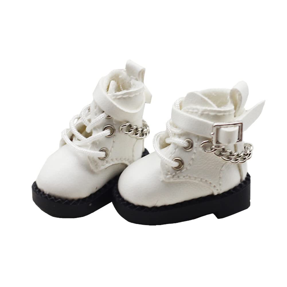 

rakulifey Обувь Obitsu 11 Обувь OB11 Ботинки Обувь для BJD куклы Принадлежности для куклы Obitsu 11см 6 цветов Подарок 1/12 (белый) белый