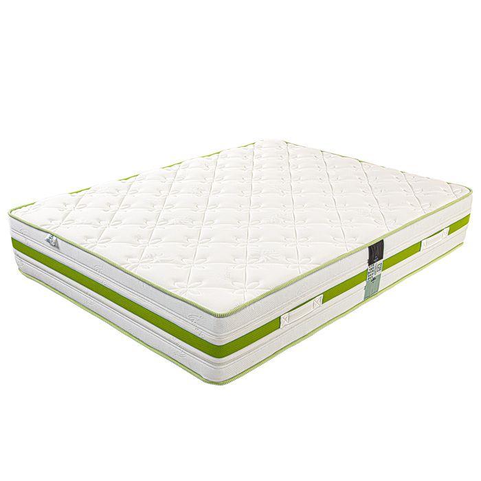 Matelas 140x200 cm, Rêverie, 30 cm, mémoire de forme, ferme, face été/hiver + 2 oreillers