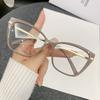 Fashion  Anti-blue Light Glasses Cat Eye Trendy  Luxury Sunglasses Female Vintage Lens Plain Eyewear UV400