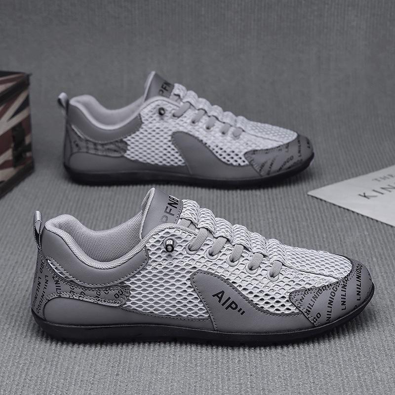 2025 summer mesh breathable casual shoes men's mesh shoes lazy fashion beanie shoes men's flat shoes men
