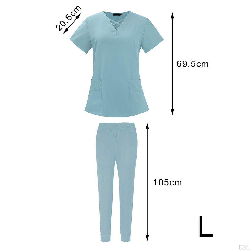 Elastic Waist Scrub Set for and Jogging, Featuring Soft Breathable Design Medical