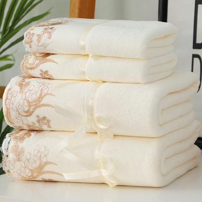 Microfiber Towel Set Luxury Lace Embroidered Bath Towel Gift Set Face Towel Bath Towel Quick Dry Terry Towels