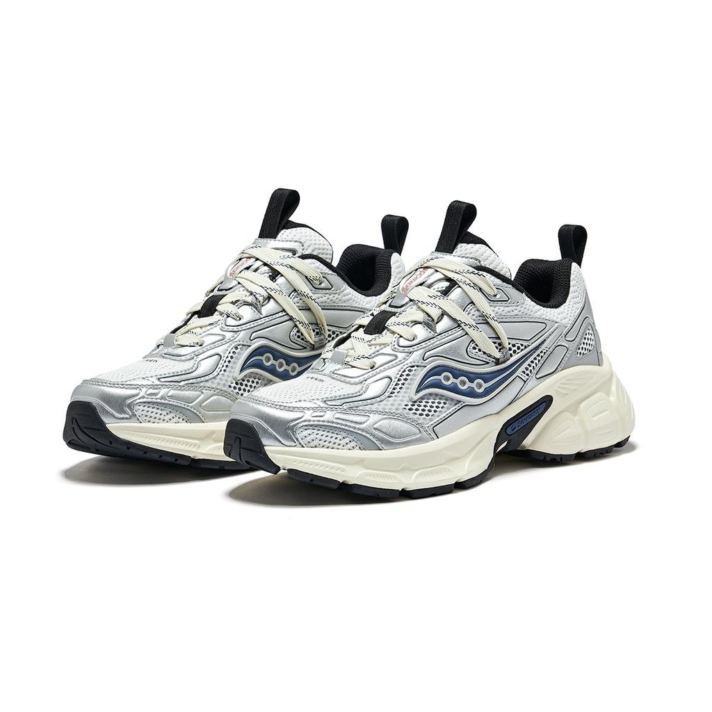 Saucony 2K Cavalry Casual Retro Technology Fit Millennium Running Shoes Unisex Running Shoes Silver White Blue S79053-7
