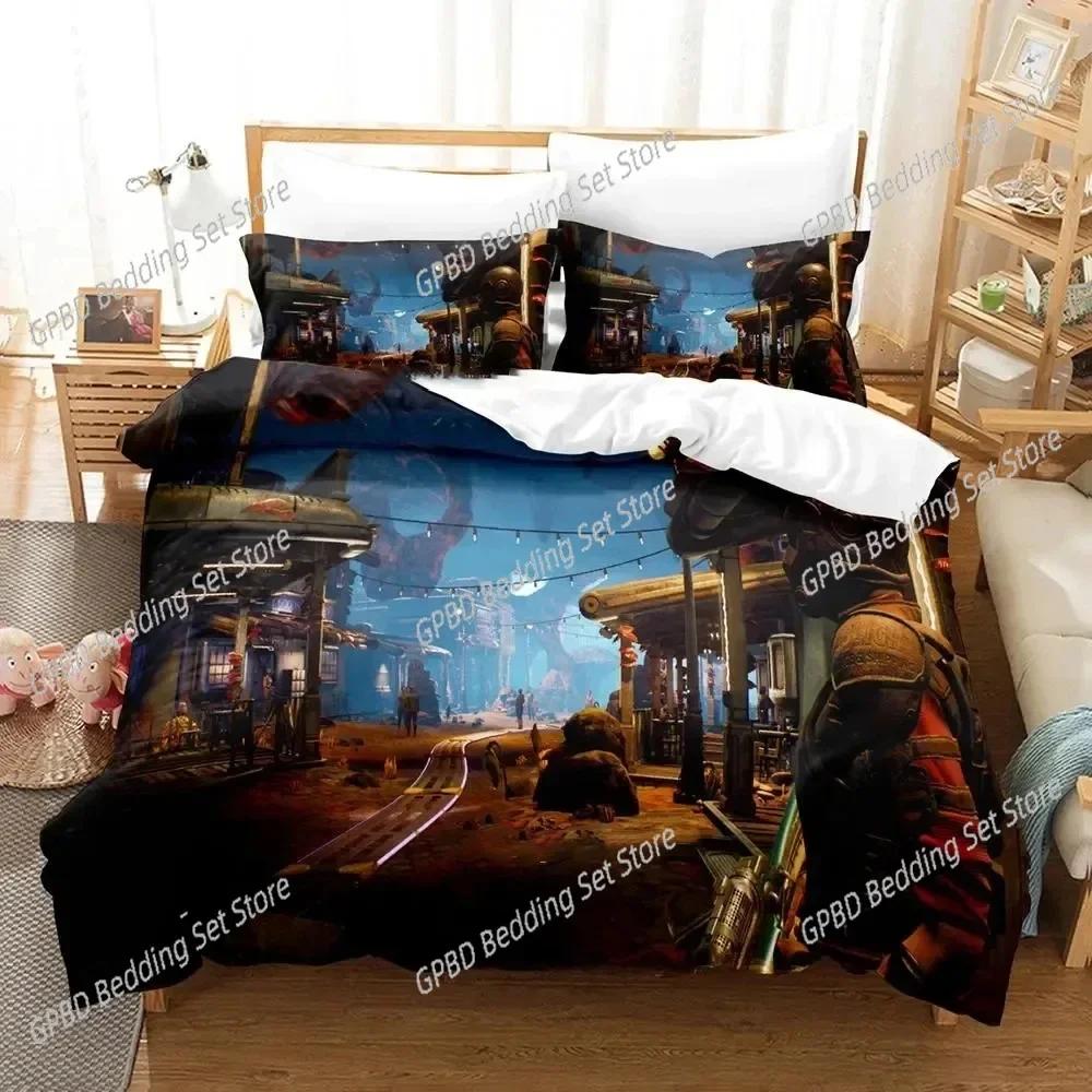 

Comforter New Outer Worlds Bedding Set 3D Printed Suitable For Bedroom Kids Home Textile Comforter (quilt)-EU Single(135*200cm)3pcs