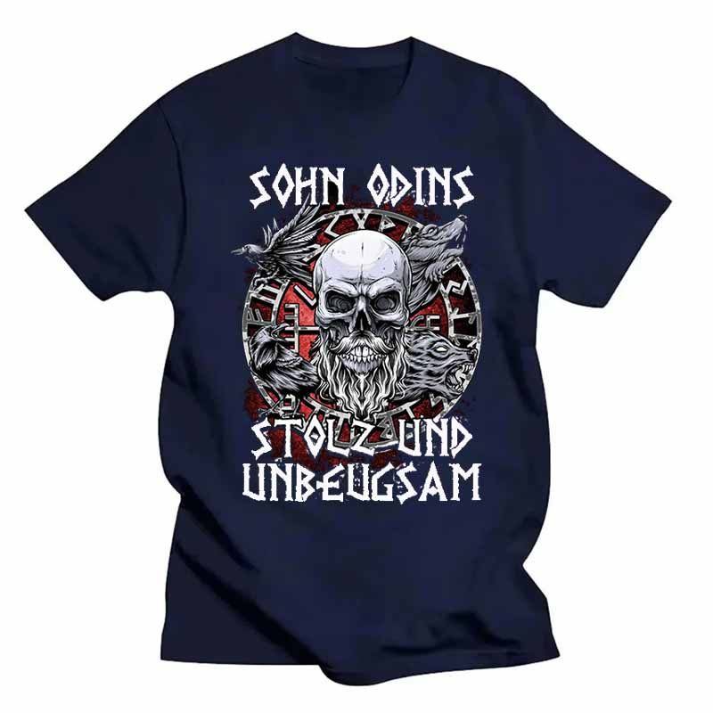 

Сыны Одина, мужская вечеринка, забавная футболка на день отца, летняя футболка, топ для бега на открытом воздухе, свободная рубашка 4XL темно-синий