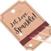 100pcs Wedding Card Kraft Paper Gift Packaging Tags Sparkler Hanging Label Birthday Party Christmas Celebration Decor