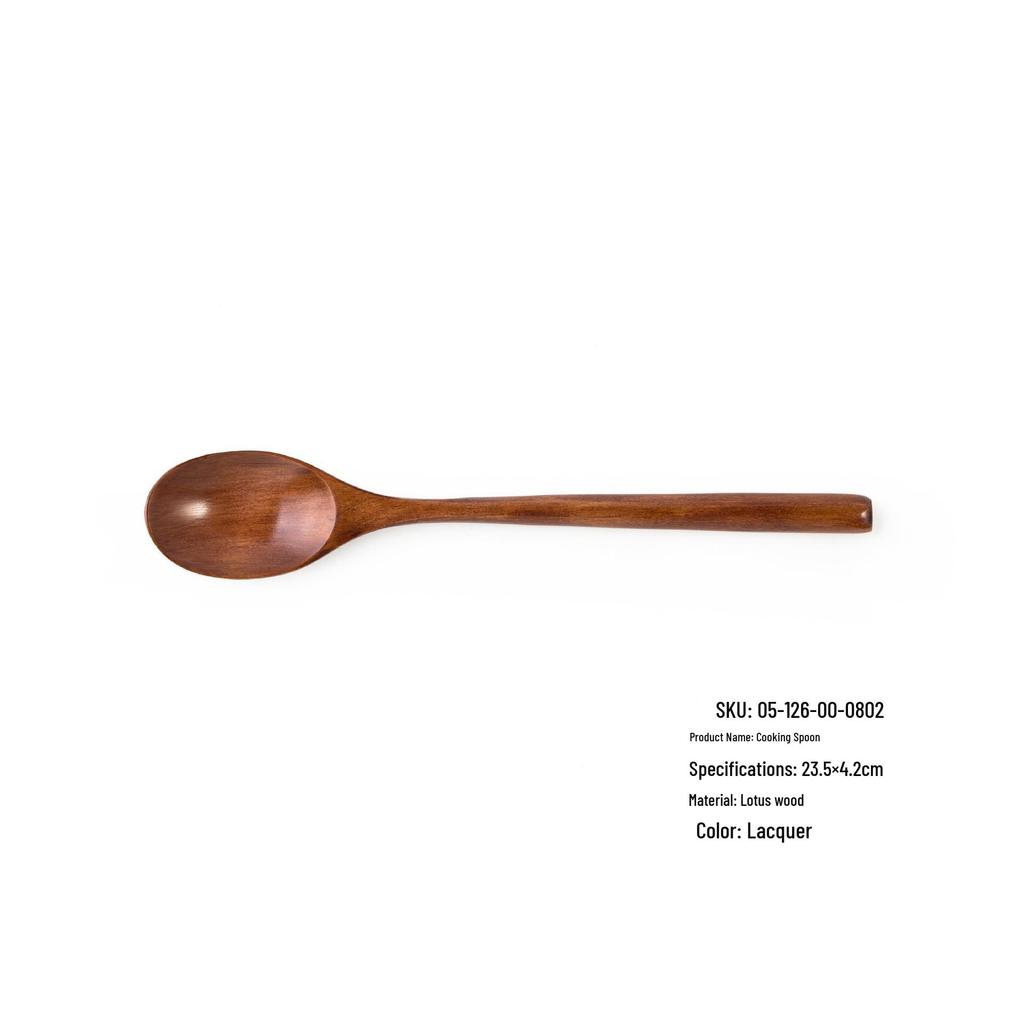 Japanese Korean Wooden Spoon & Chopsticks Set - Portable Tableware for Soup, Rice, and Serving.