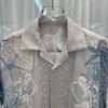 2024 Summer Trendy Youth Digital Print Men's Short-Sleeve Shirt Set