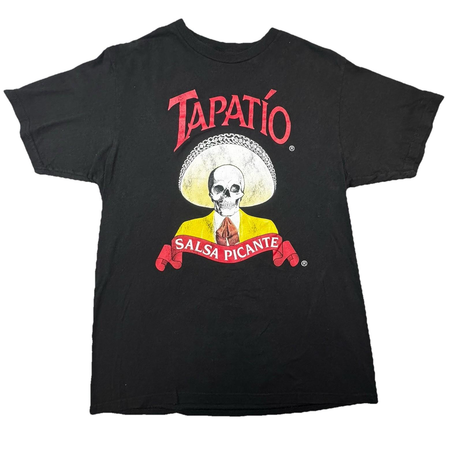 Черная футболка с графическим принтом Tapatio Salsa Picante Мужская Размер M -584 Унисекс Футболка S