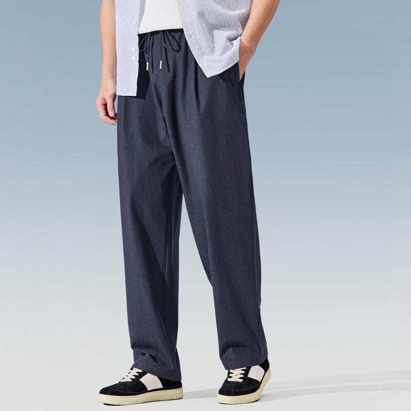 Judger Men's Tencel Blend Drawstring Wide-Leg Casual Pants