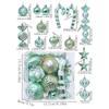 Star Glitter Christmas Ball Heart Merry Christmas Tree Decor  Happy New Year Decoration