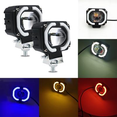 Motorcycle Driving LED Fog Lights Spotlight 6000LM Universal Fit for Motorcycle Car Van Camper Truck Trailer Pickup Off-road ATV UTV