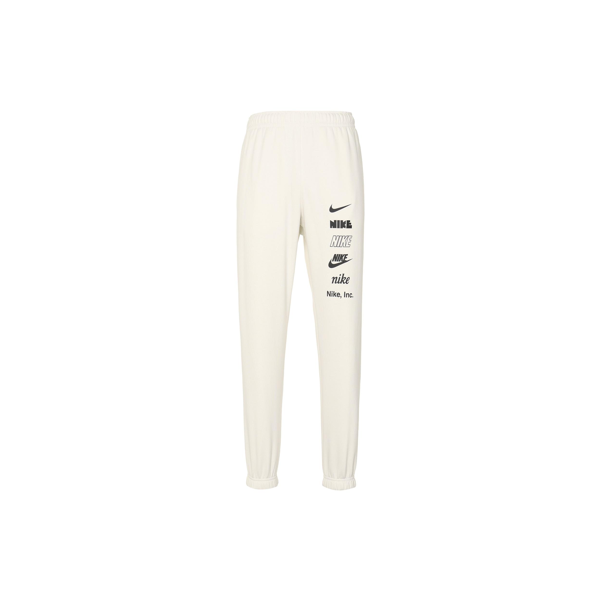 Nike Club Fleece Multi Logo Pants White Black Men s DX0796-030 XL