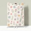 Pastelthinstemflowerditsy Throw Lightweight 240G Flannel Blanket Soft Skin-Friendly For Summer Cooling