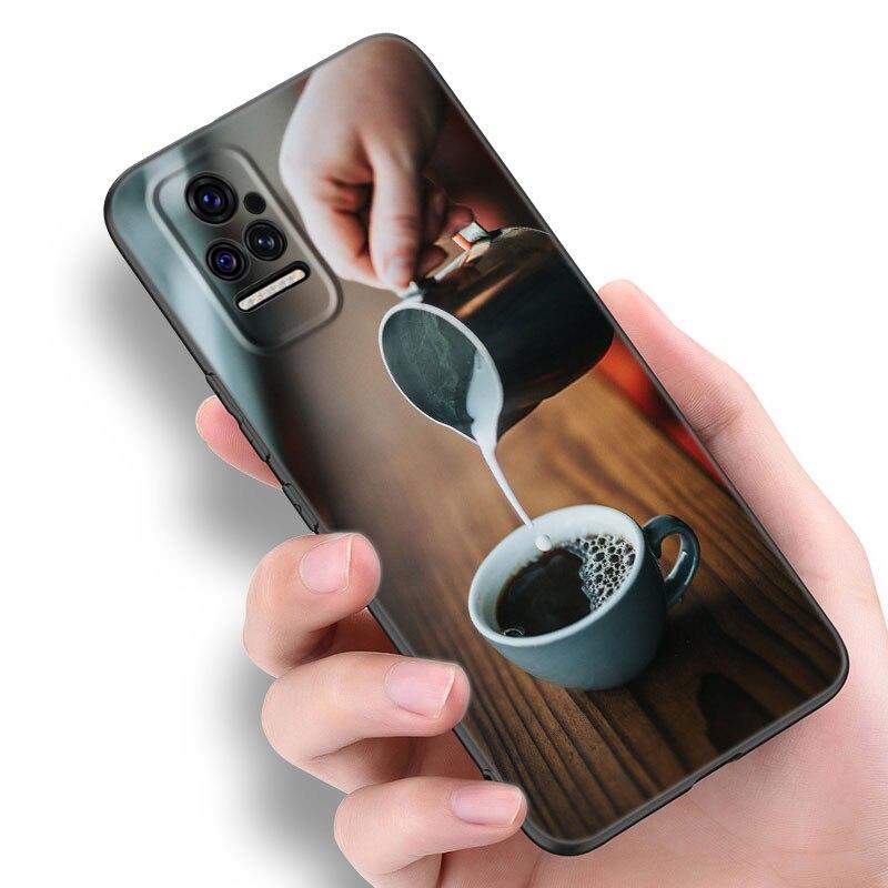 Coffee Wine Cup Phone Case For Xiaomi Mi POCO X3 NFC GT M4 M3 12 11T 10T Pro A3 11 Lite NE 5G 12X 11i F3 Soft TPU Black Cover