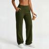 Women's Color Wide Leg Pants with Pockets Casual Loose Fit Straight Leg Trousers for Everyday Wear