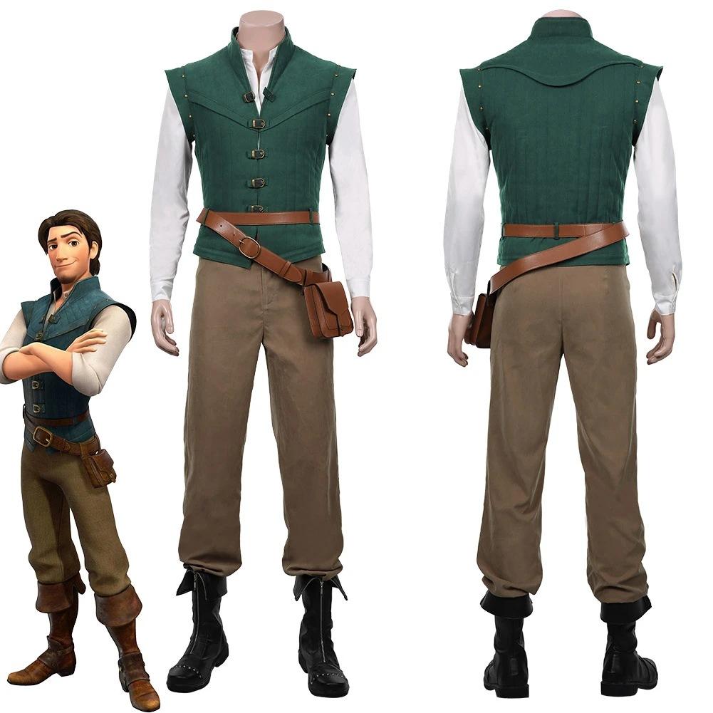 Flynn Rider Tangled Rapunzel Cosplay Costume Adult Carnival Uniform Halloween Anime Halloween Costumes