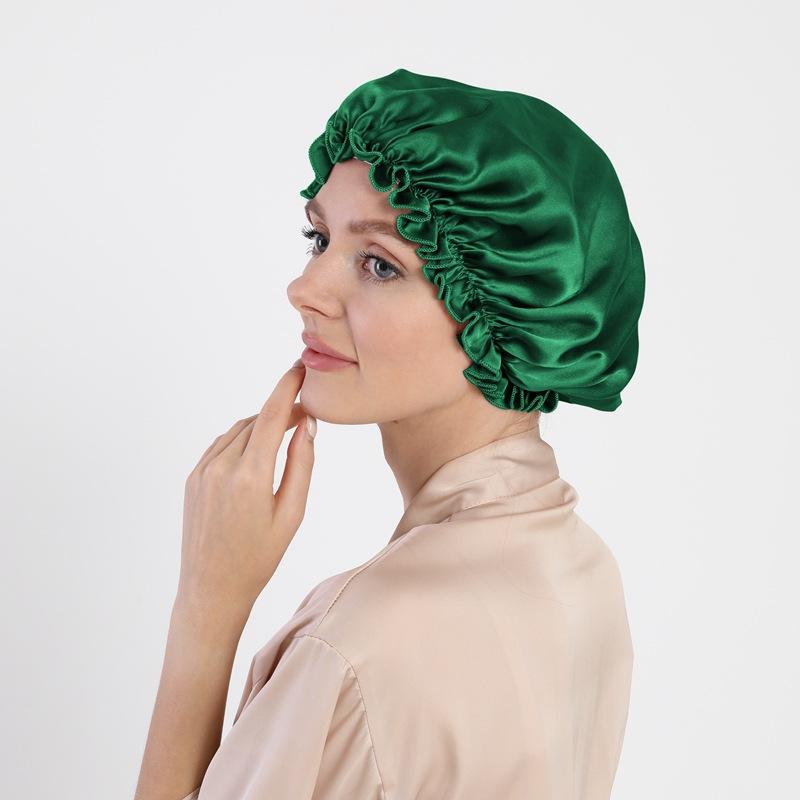 Mulberry Silk Hair Care Round Cap 16 Mmi Silk Nightcap Headgear Chemotherapy Cap Silk Shower Cap