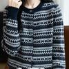 Sweaters Coat Cardigan for Women Autumn Winter Large Size Stripes Long Sleeve Knit Cardigan Sweaters Jacket