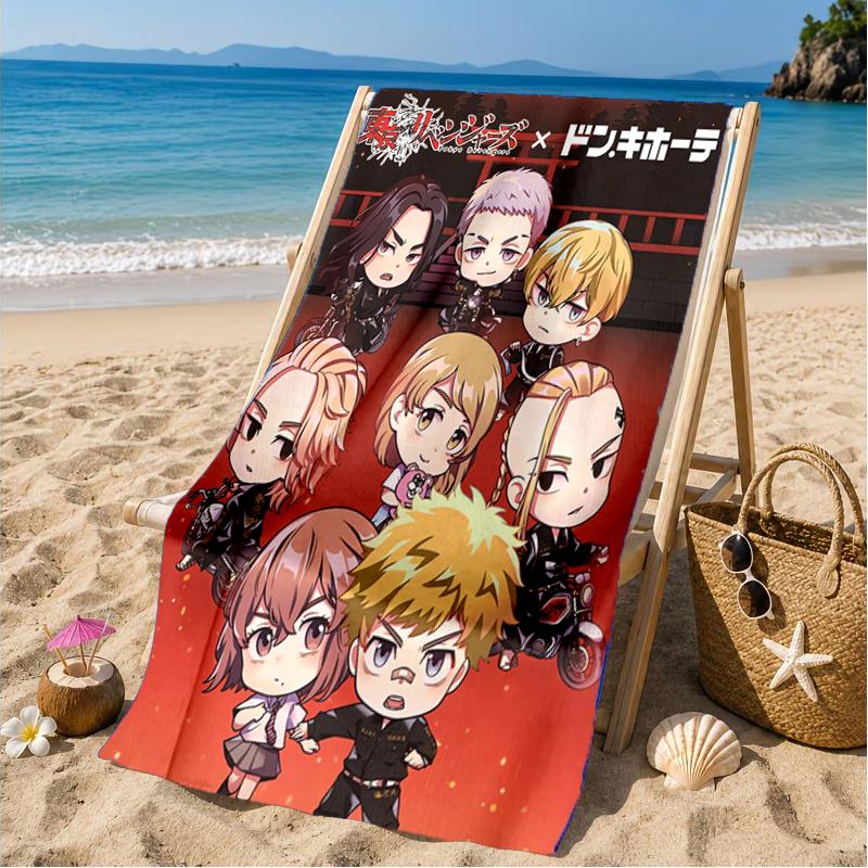 Tokyo Anime Beach Towel, Microfiber Beach Towel, Perfect For Pool, Beach, Travel, Home Decor Beach Party Fan Gifts