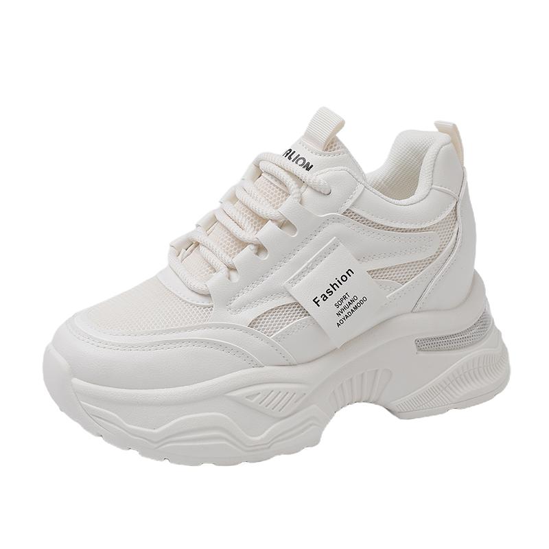 

Fashion Outdoor Platform Shoes Heightening 6cm Female Casual Walking Shoes Women Fashion Sneakers Mesh White Running Sport Shoes 35 белый
