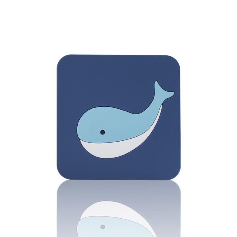Ruhan Whale Heat-Resistant Rubber Coasters (Set of 5)