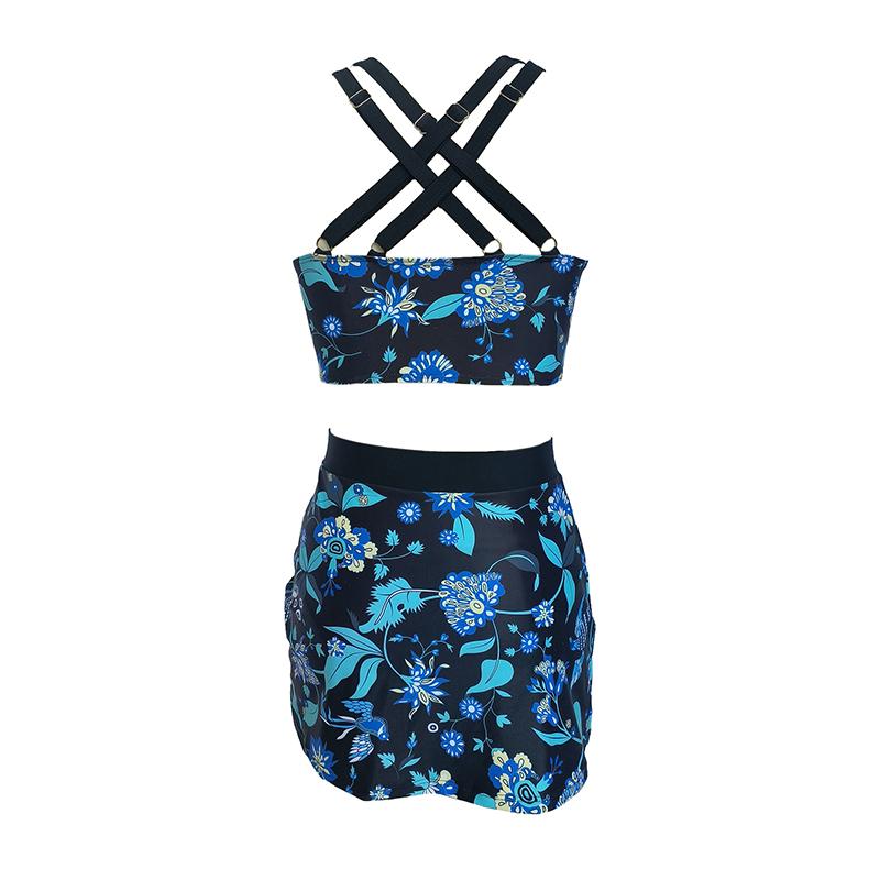 Female Summer Bikini Sets Swimsuit Women Bathing Suit Ladies Push Up Printed Three-piece Swimwear Beach Swimming Suits