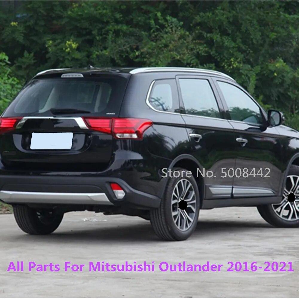 For Mitsubishi Outlander 2016 2017 2018    Car Rear View Hood Stick Side Glass Mirror Eyebrow ABS Cover Trim Frame