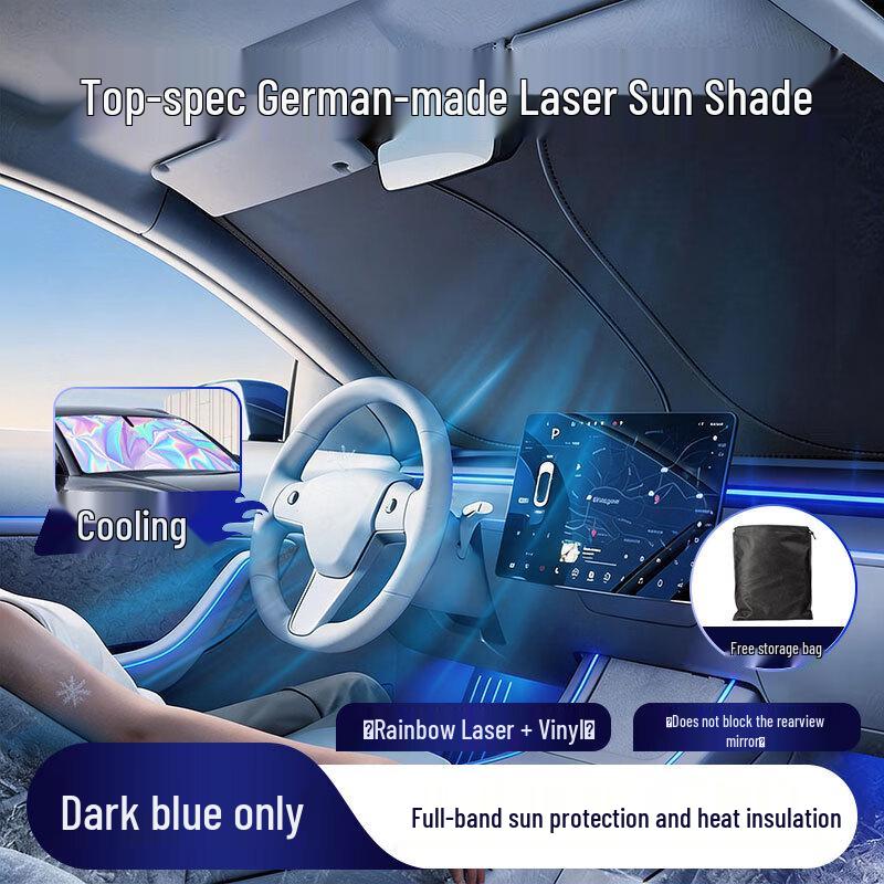 

Deep Blue Car Sun Shade & Heat Insulation Set: S05S07 Sun Shade, L07 Windshield Curtain, SL03S09 Sun Protection, S7 Heat Board G318