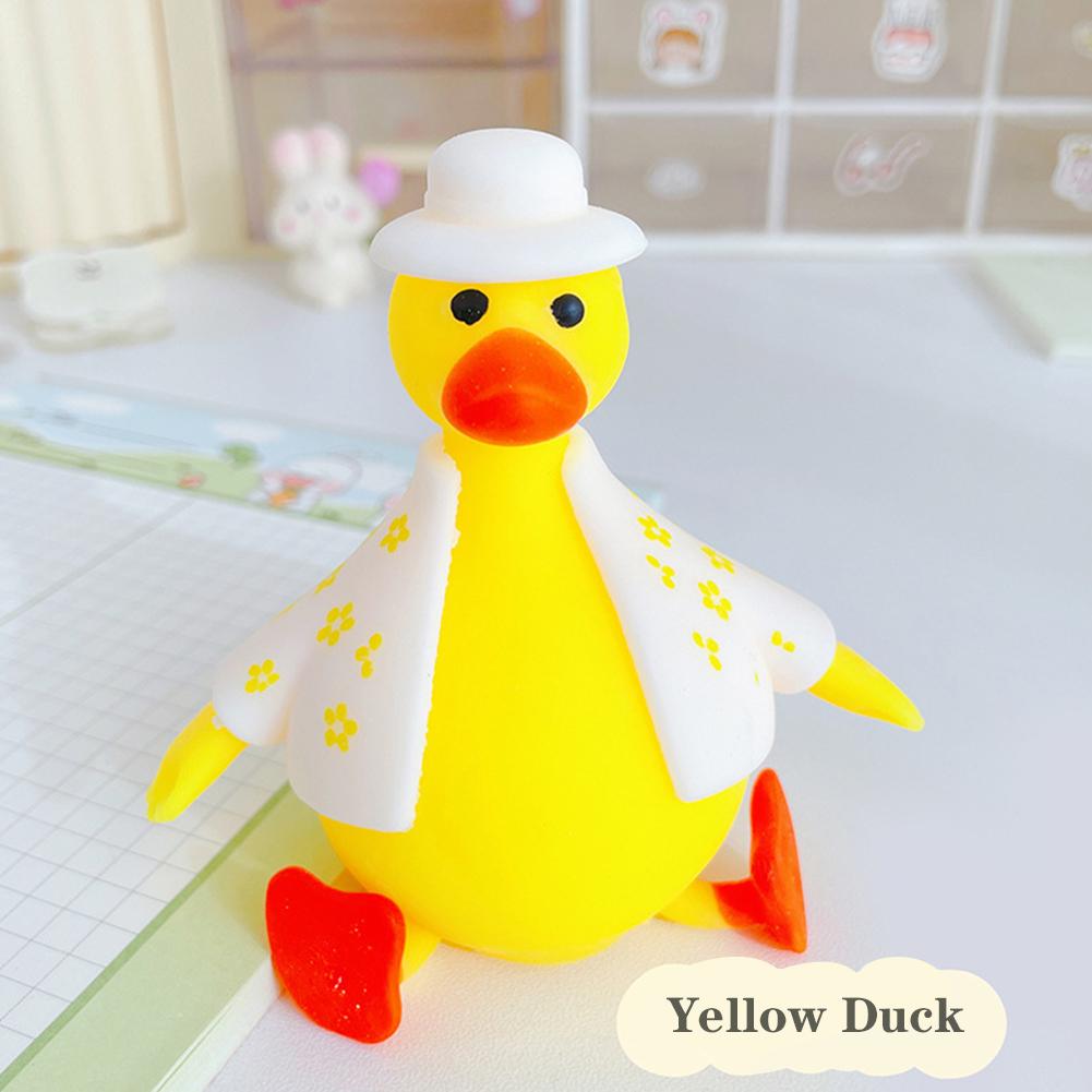 Dress Up Duck Squeeze Fun Toy To Vent Relieve Stress Cartoon Can Animal Funny Decompression Clo H7U3