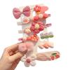 Children's Cute Plush Flower Hair Clips for Girls