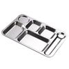 304 Stainless Steel 5-Compartment Meal Tray