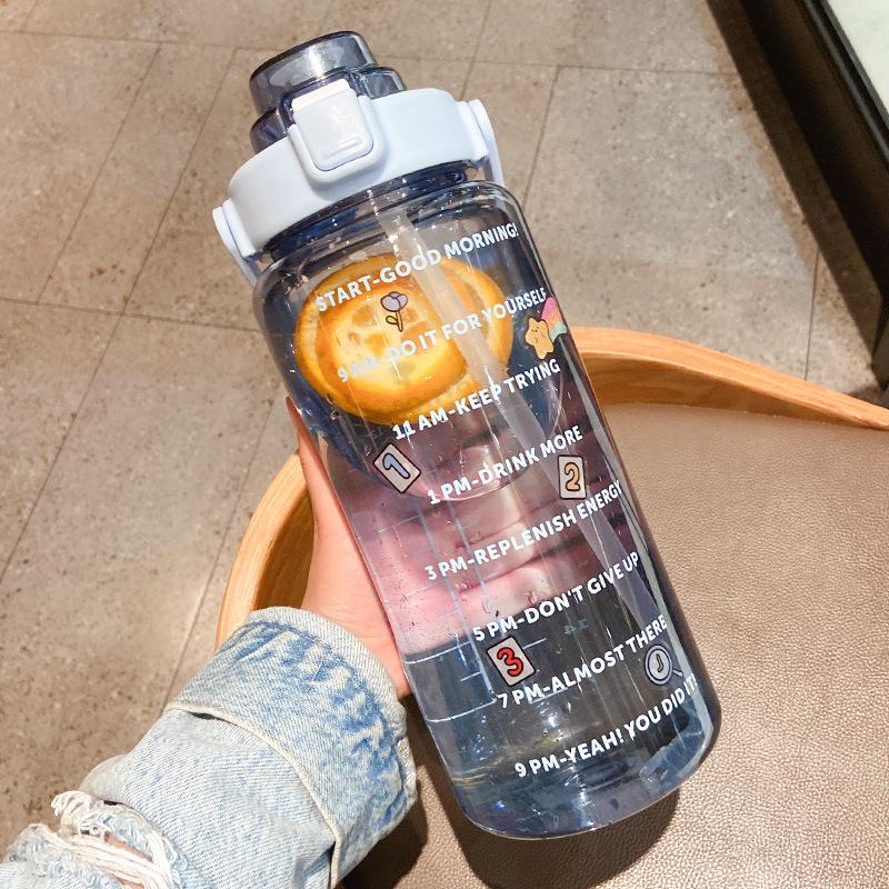 Lovely Water Cup Mug Large Capacity Portable Water Cup Flower Tea Cup 2000ml Water Cup Beverage Cup Coffee Cup