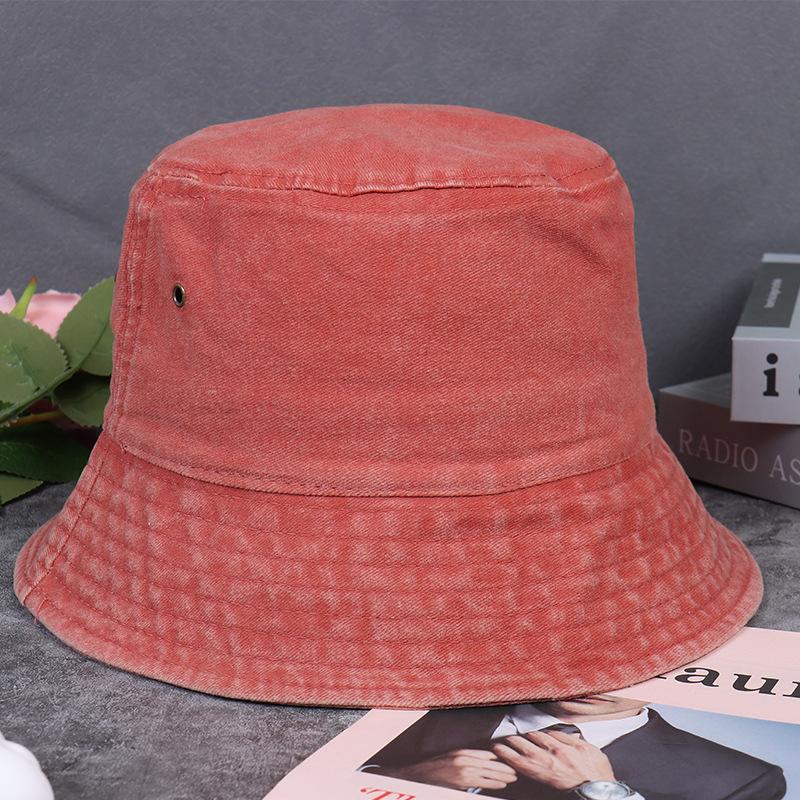 Old washed denim bucket hat spring and autumn summer basin hat versatile denim men's and women's retro