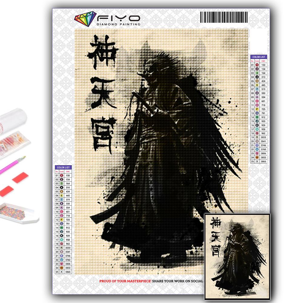 5D DIY Bushido Cross Stitch Rhinestones Diamond Drawing Embroidery Mosaic Home Decor