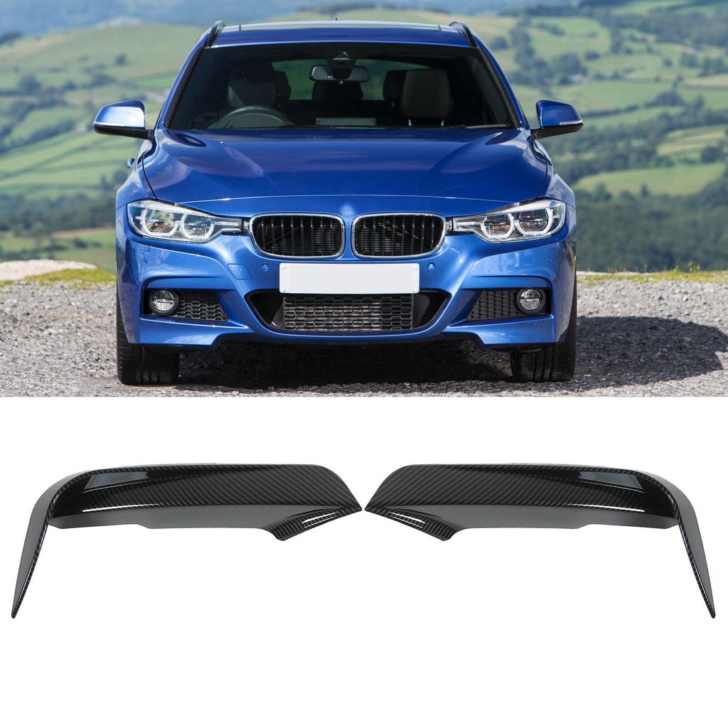 2pcs Front Bumper Vent Canard Splitter Left Right ABS Wind Knife Replacement for 3 Series F30 F31 F3 320i 328i M Sport