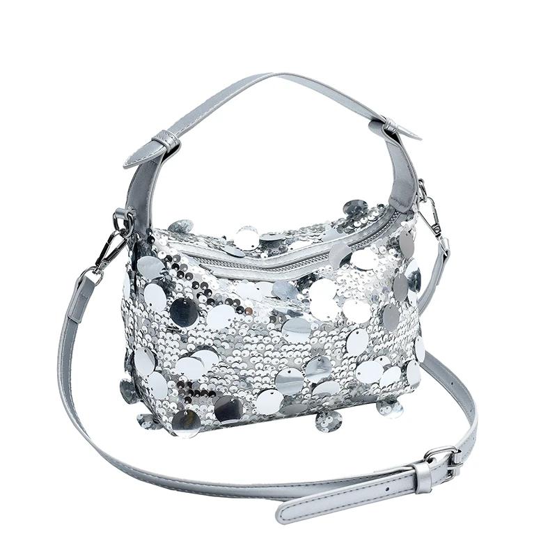 Shiny Sequin Shoulder and Crossbody Bags Fashion Sense of Luxury Warm Style Girl Bags