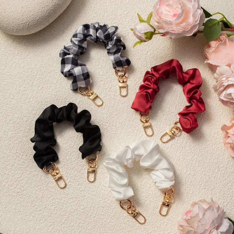Braccialetto con Laccetto da Polso per Telefono Monocolore per Donna Ragazza Creativo Elastico Forma Scrunchy Cordino per Telefono Cellulare Accessori